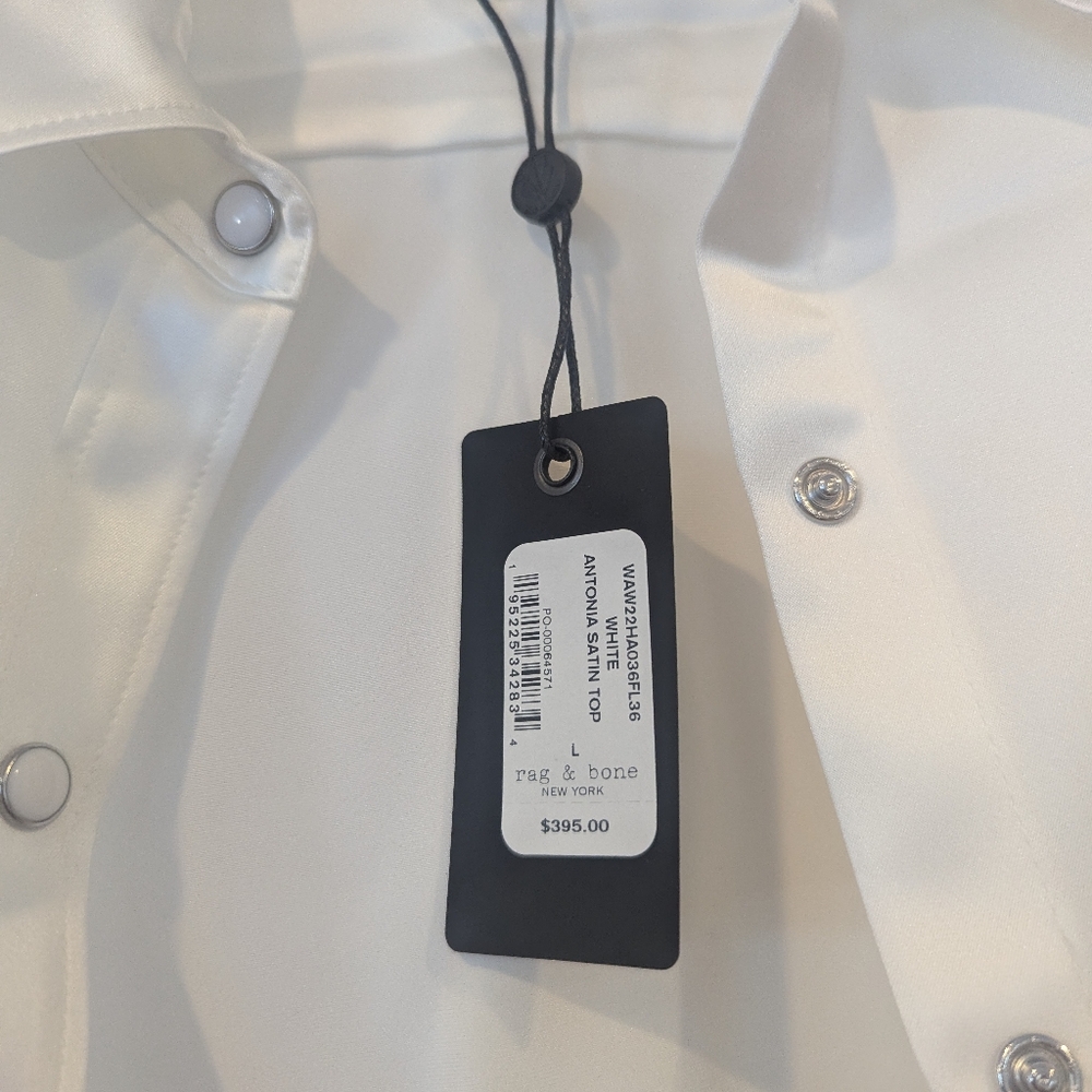 RAG & BONE Antonia satin shirt - Picture 7 of 9